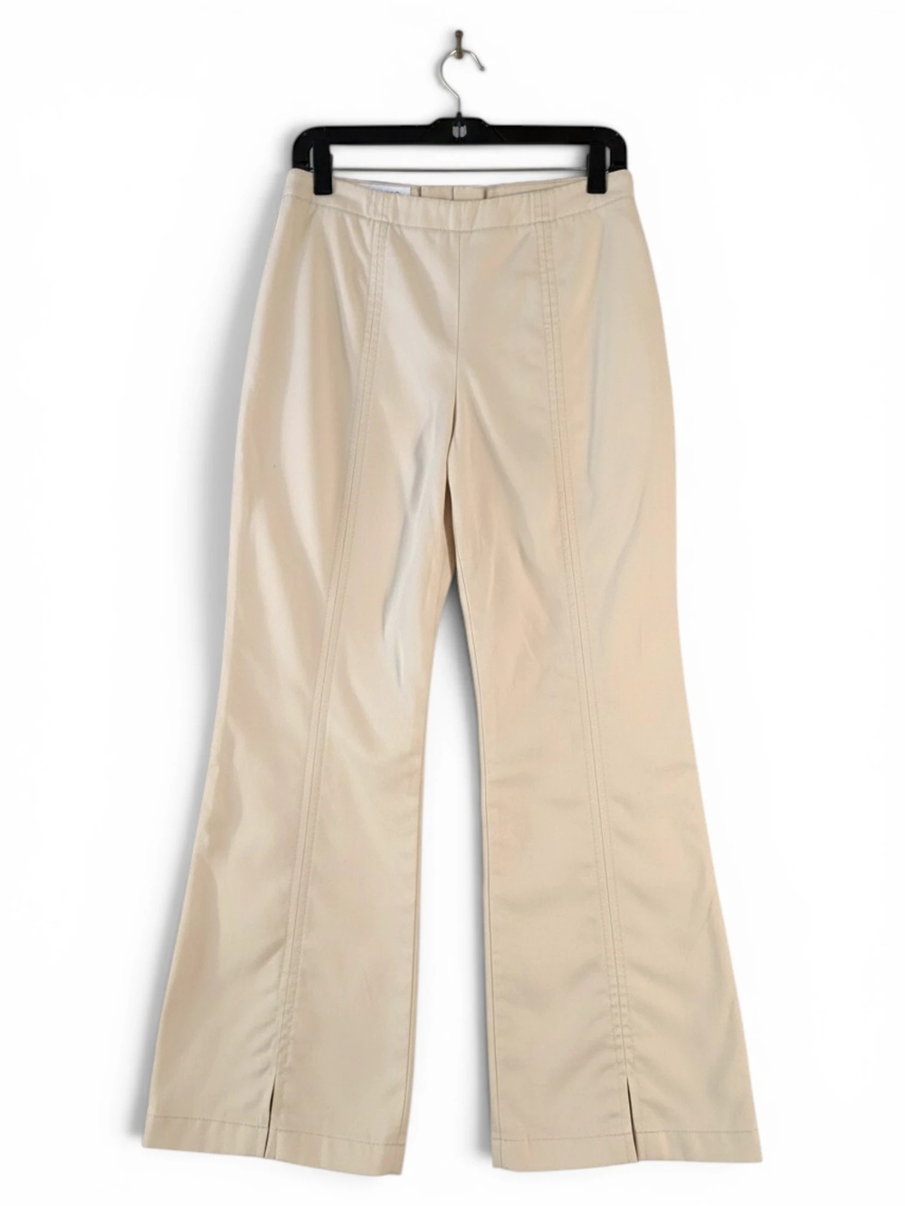 Escada Vintage Cream Beige Flared Trousers Womens Size 34 - US 4